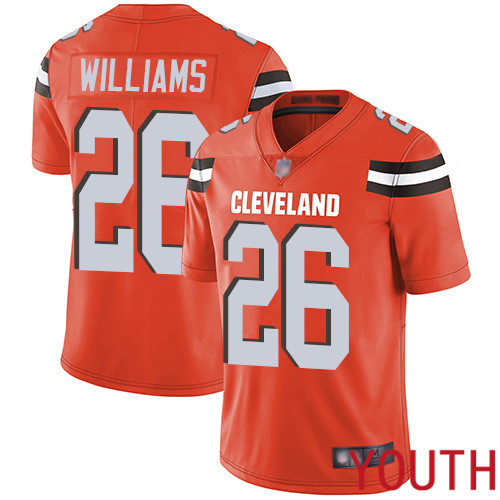 Cleveland Browns Greedy Williams Youth Orange Limited Jersey 26 NFL Football Alternate Vapor Untouchable